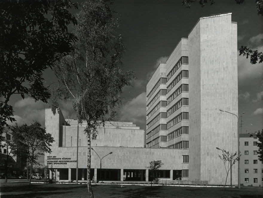 Ametiühingute maja, vaade. Arhitekt Henno Sepmann