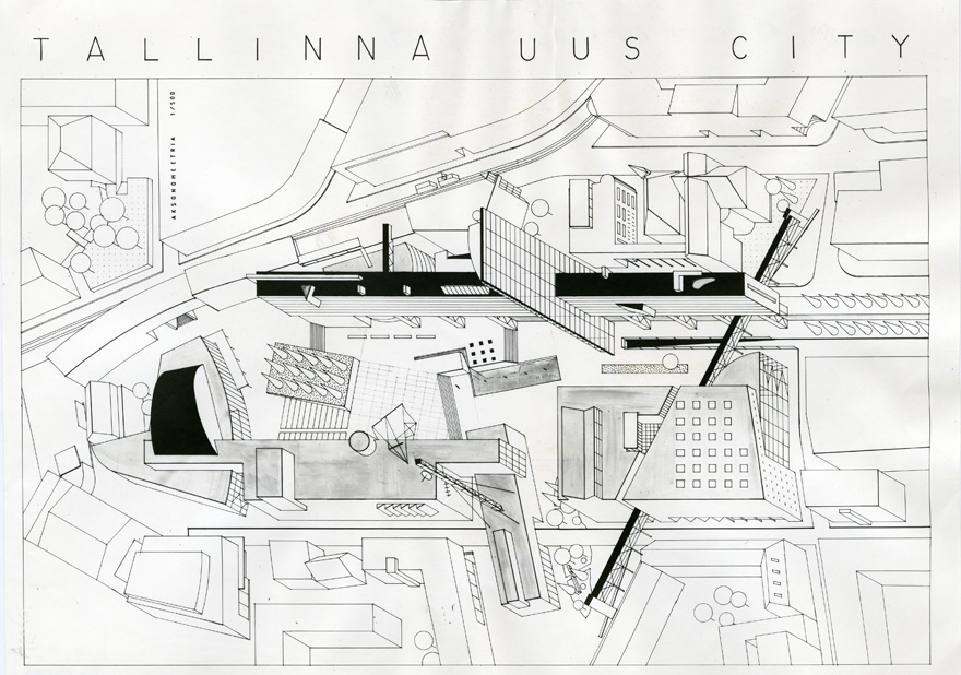 Tallinna Uus City, foto projektist. Arhitektid Andres Siim, Hanno Kreis