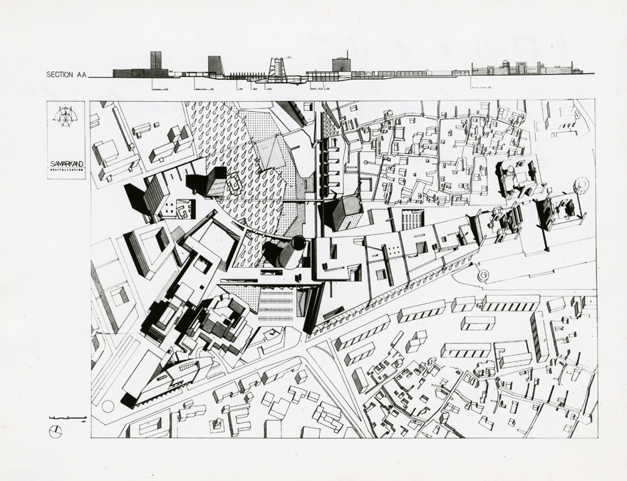 Konkursitöö "Samarkandi taassünd", foto projektist. Arhitektid Andres Siim, Hanno Kreis