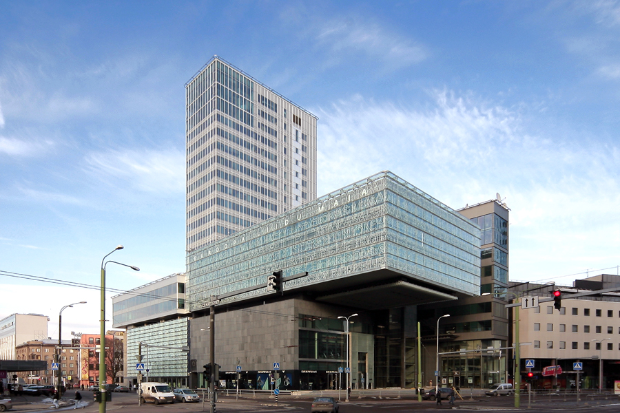 City Plaza ja Euroopa Liidu maja, vaade hoonetele. Alver Trummal arhitektid