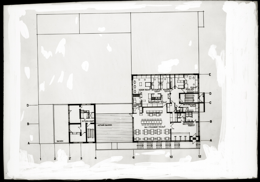 Munamäe Kaubanduskeskus, 2. korruse plaan, planšetifoto. Arhitekt Eva Hirvesoo