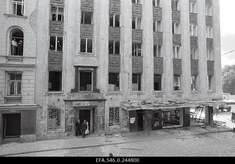 View after the bomb explosion in the Freedom Square.