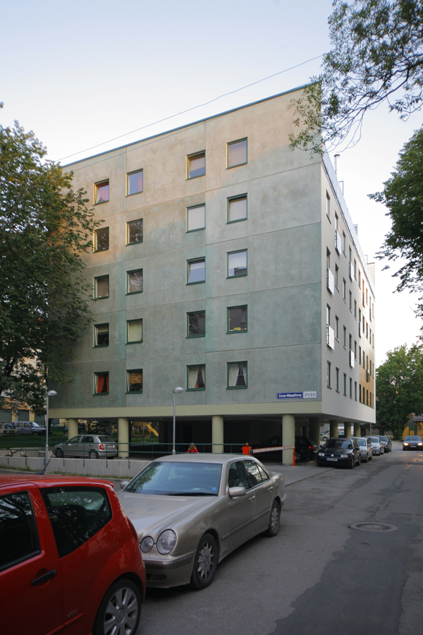 Elamu Uue Maailma linnajaos, vaade hoonele. Arhitektuuribüroo Nord Projekt