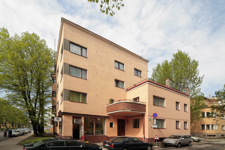 Raua tänava umbsopp, vaade (Villa Soans enne renoveerimist). Planeering ja hoone arhitekt Anton Soans
