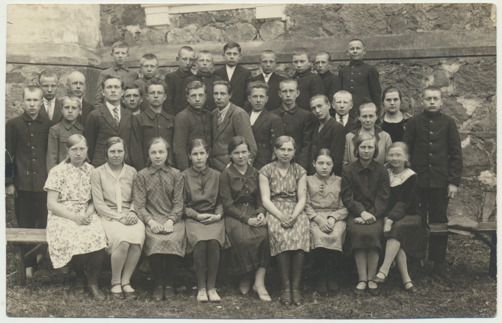 foto, Kolga-Jaani khk Lalsi algkool, VI klass, 1931