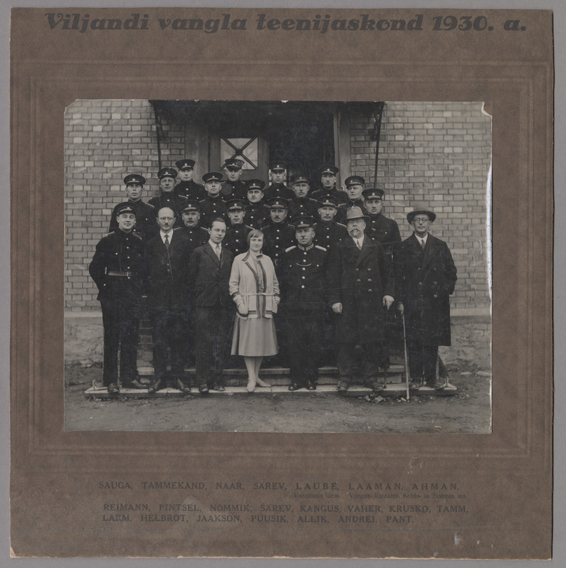 foto, Viljandi vangla töötajad 1930.a.