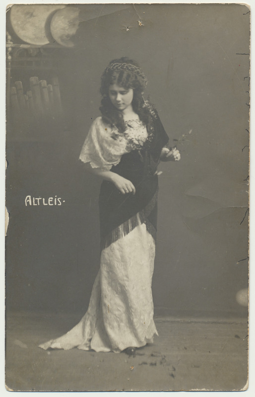 foto Anna Altleis, näitleja Viljandi karskusseltsis Vabadus 1903-1906, 1906-1925 Vanemuine, u 1910