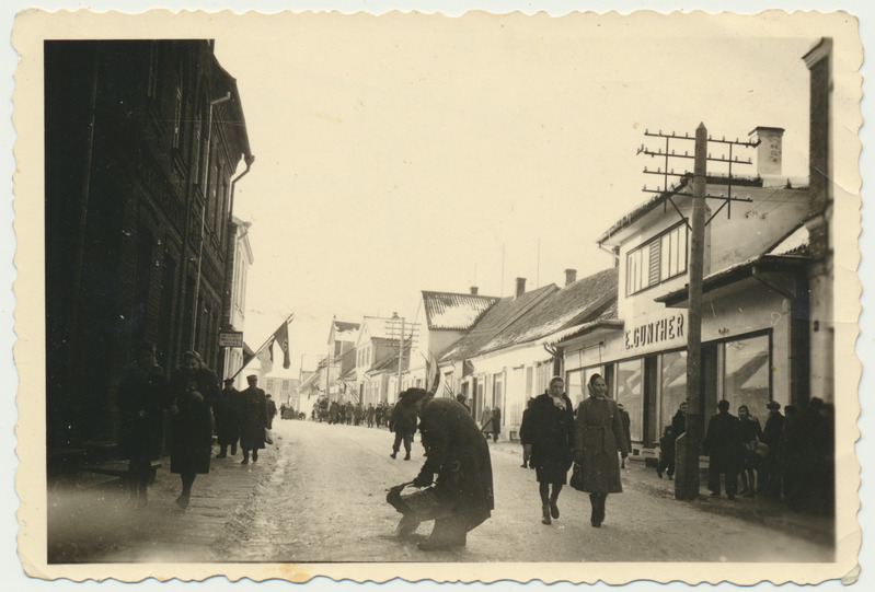 foto Viljandi, Tartu tn algus, vaade Lossi tn poolt u 1938