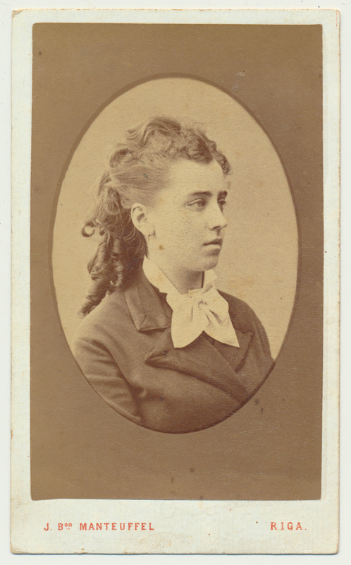 foto, Sophie (Sonnia) Wilhelmina Dorothea von Meyendorff u 1880 foto J.B.Manteuffel, Riia