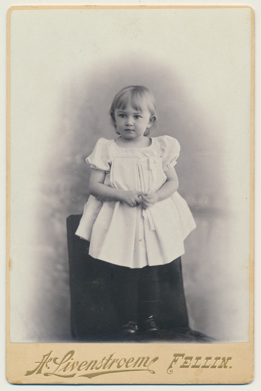 foto, Nora Soosaar, 1902 foto A.Livestroem, Fellin
