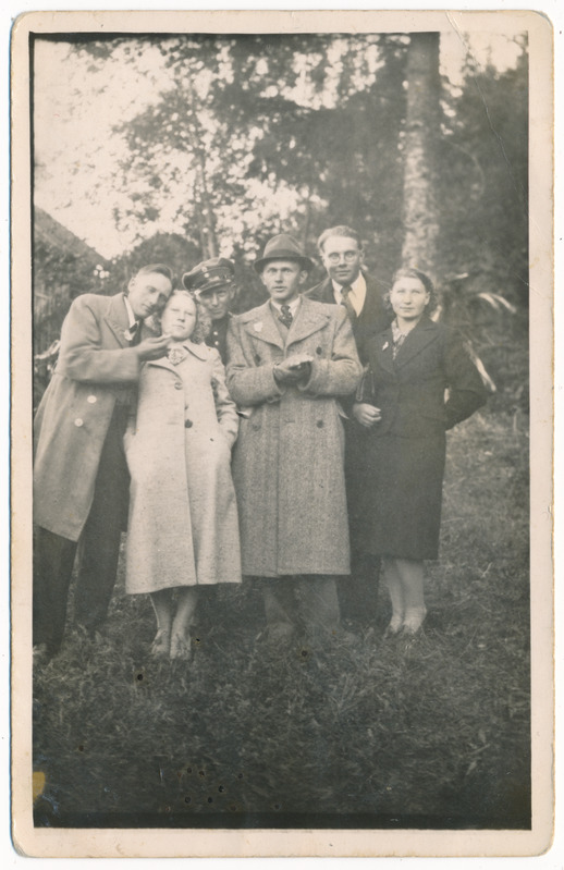 foto, Paistu khk Sultsi, Sarapmäe, grupp inimesi, Kaitseliit, viimane pidu, 1940, tagaküljel nimed