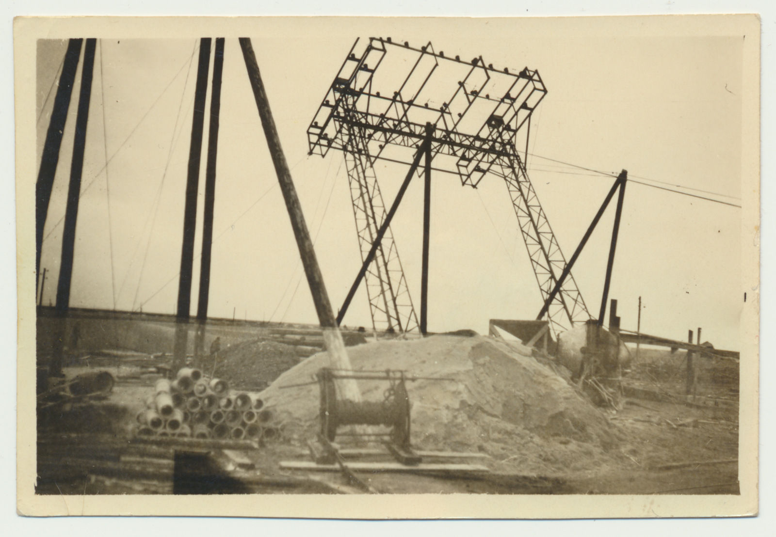 foto, Tartumaa, Ulila, elektriliinide paigaldus, 1938