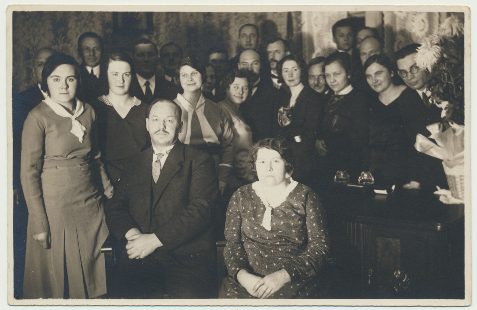 Foto, Viljandi Maavalitsus, abimaavanem Aleksander Siitam'i juubel, kabinet? 1931