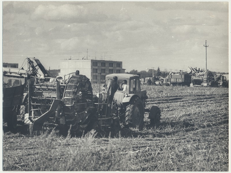 foto J.Gagarini nim. Näidissovhoostehnikum, kartulikombainid, 1976