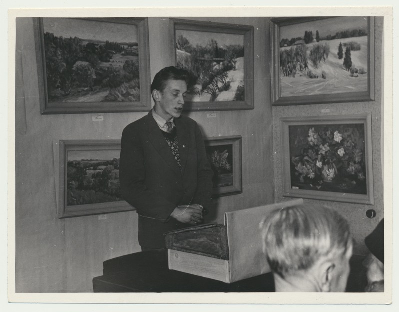 foto Viljandi muuseum, kodu-uurimisring, esineb Toomas Frey 1961 foto L.Vellema