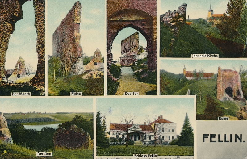 koloreeritud postkaart 7 Viljandi vaadet