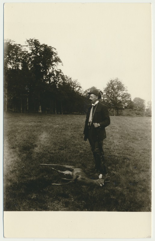 foto Tõnis Hermes, Heimtali, jahisarv, jahisaak, jänesed, rebane, 1913 foto M.Teng