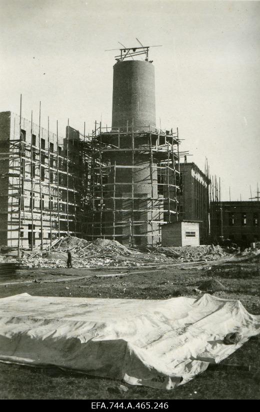 View of the construction of Kehra Sulfate Cellulose Factory.