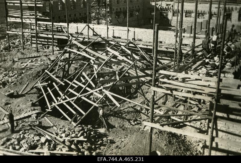 Construction of Kehra Sulfate Cellulose Factory - mining of the basin mining.