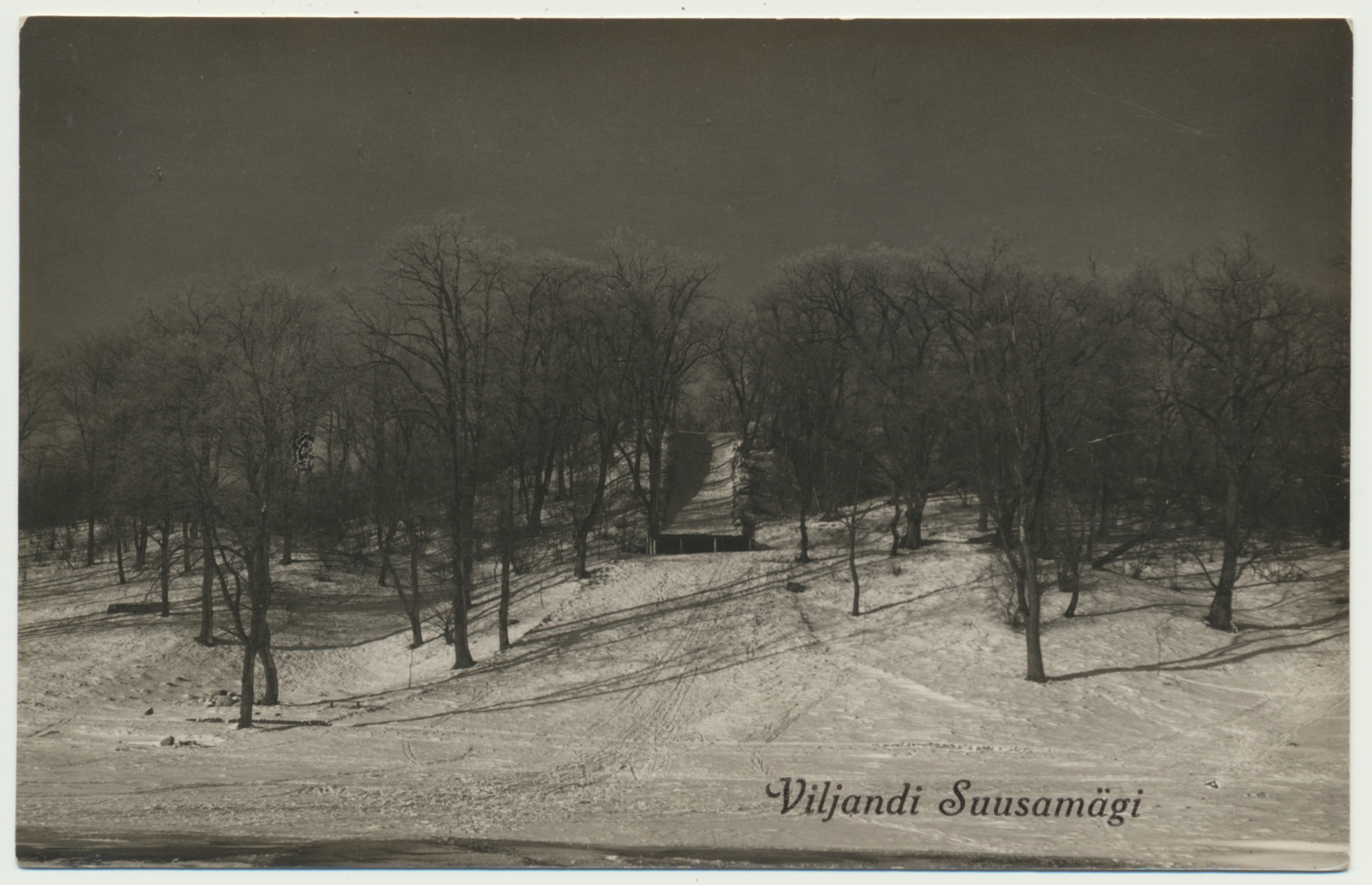 foto, Viljandi suusahüppemägi talvel