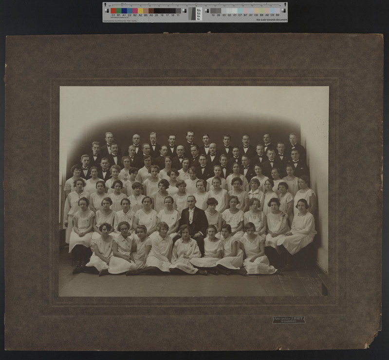 foto papil seltsi Koit segakoor, juht Joosep Saar, 1927/1928 foto J.Riet