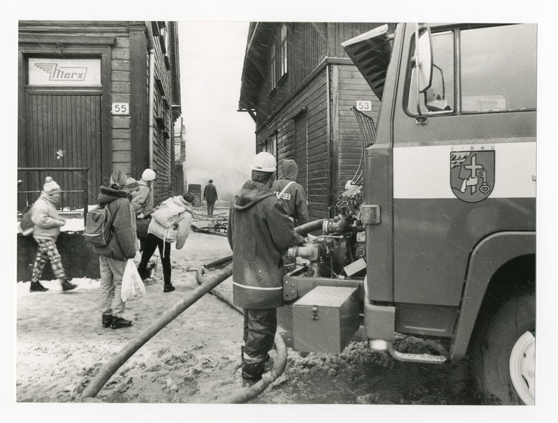 Photo. Fire on Riga Highway