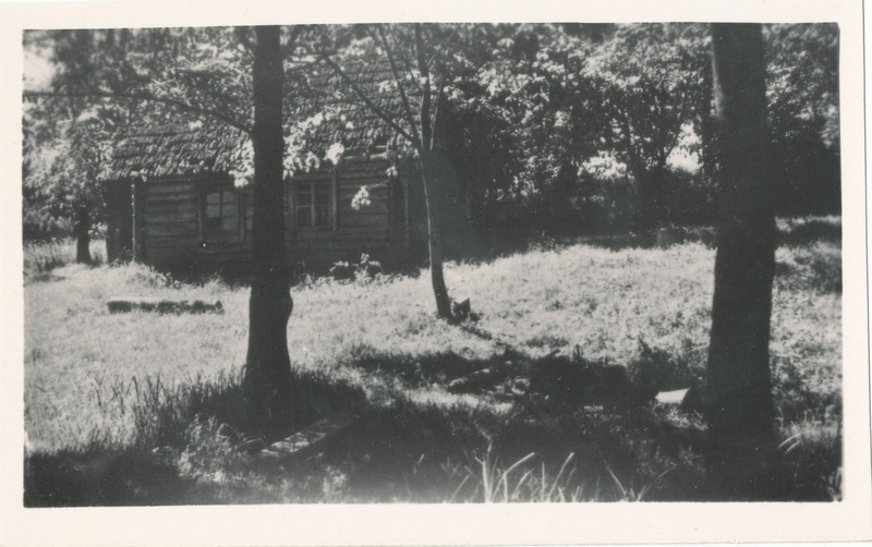 Hüdroloog August Velner. Kollaku talu saun sõjajärgsel perioodil. Külgvaade.