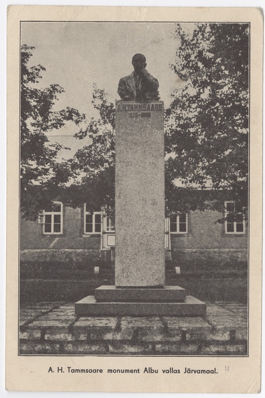 Fotopostkaart A.H.Tammsaare ausambast Albu vallas