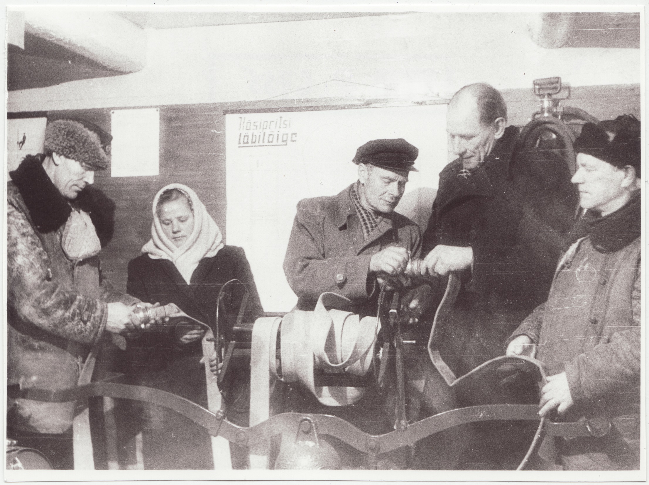 Jõgeva raj. "Ühistöö" kolhoosi tuletõrjeõppusel, 1953.a.
