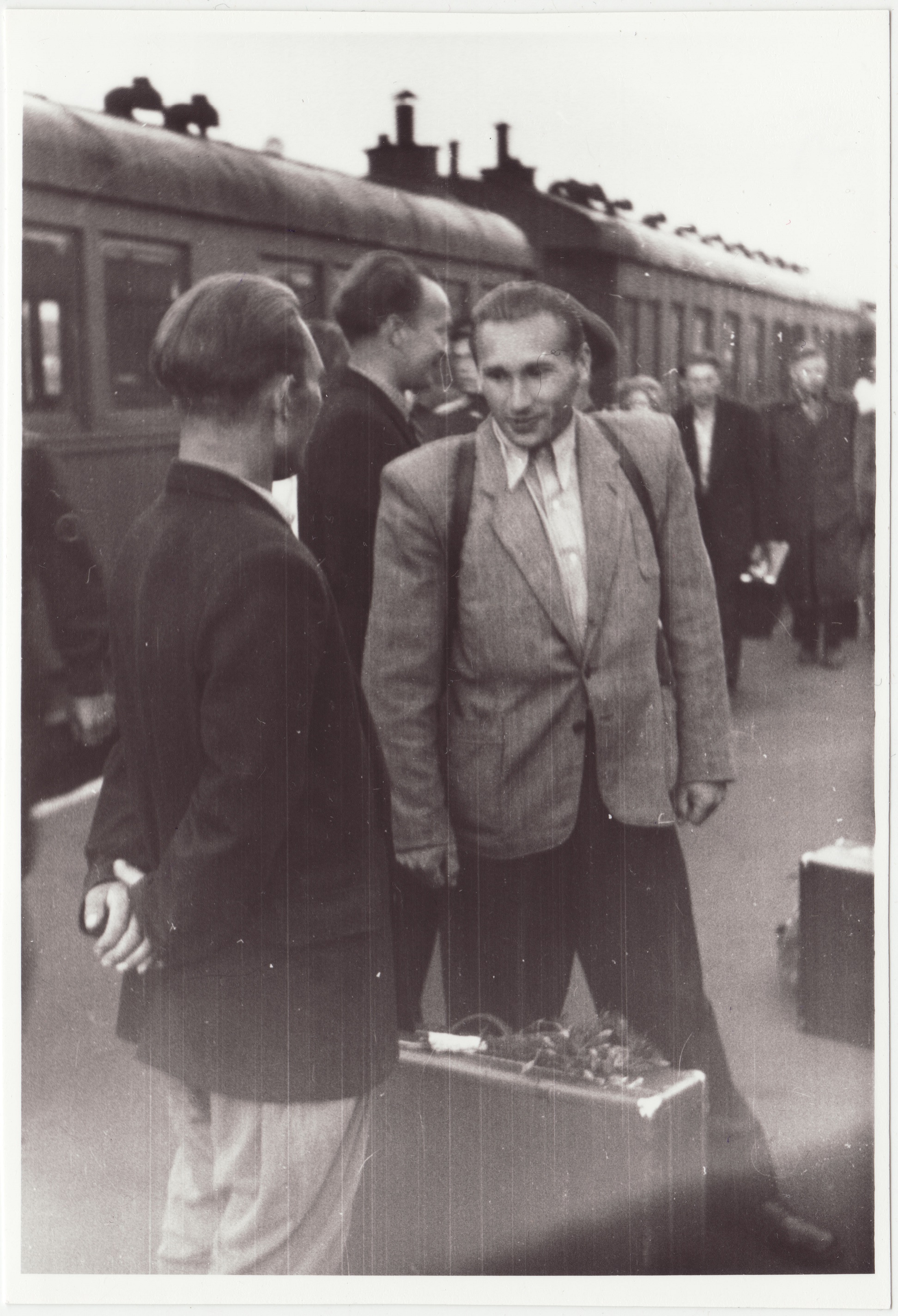 Tuletõrjesportlaste vastuvõtt Balti jaamas, 1955.a.