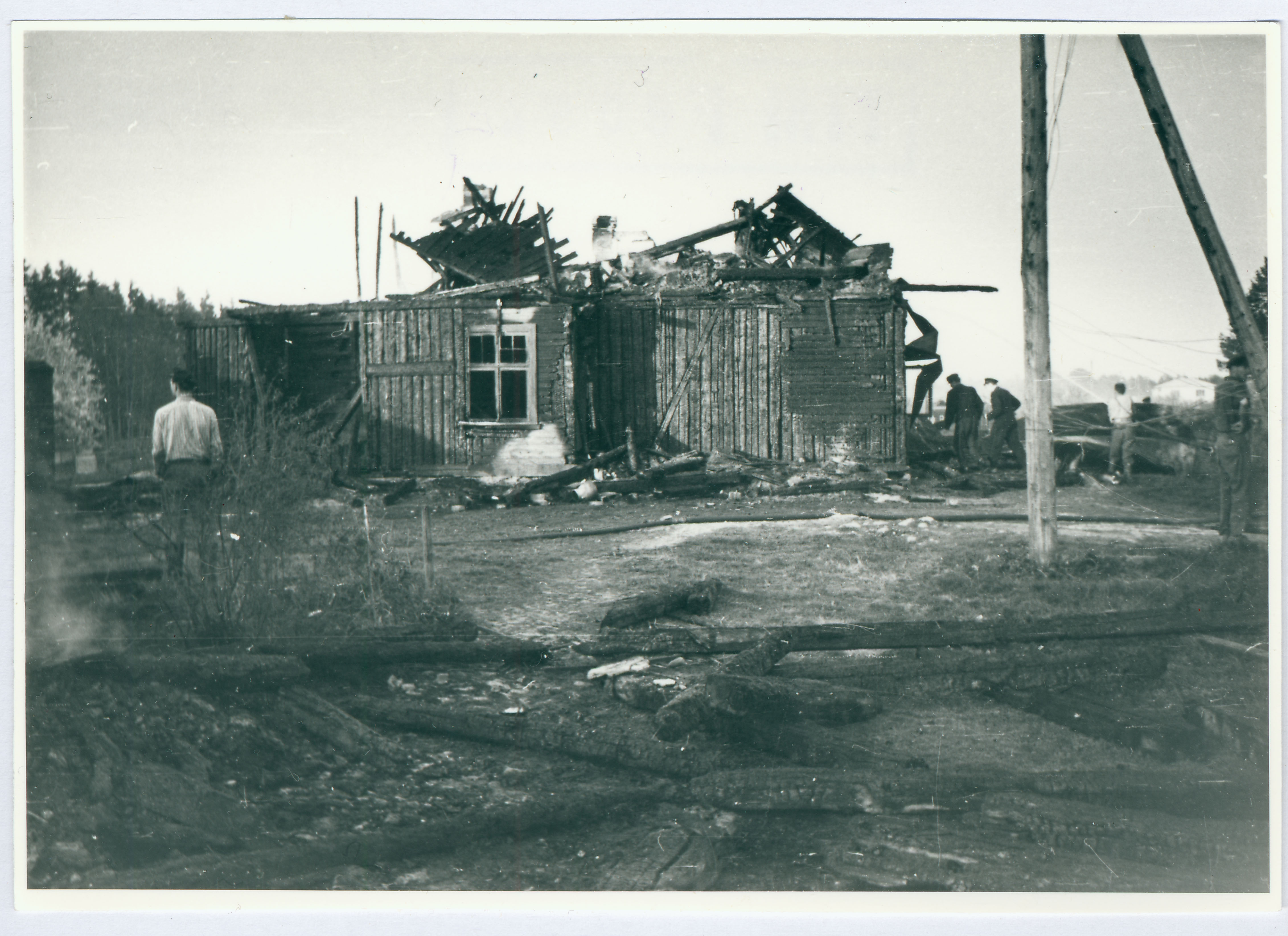 Tulekahju Are kolhoosis. Elumaja ahervare 1960.