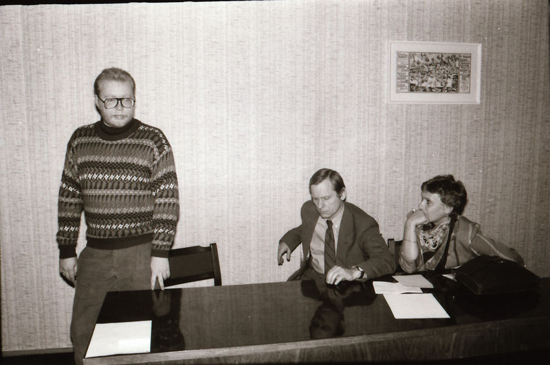 Mart Laar, Trivimi Velliste, Karin Jaani Eesti Kristlik-Demokraatliku Liidu koosolekul