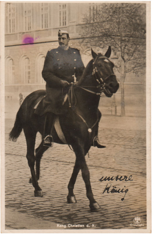 Postkaart, Taani kuningas Christian X