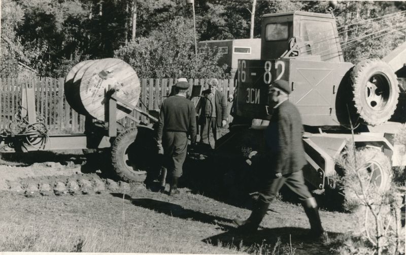 Foto. Risti-Palivere kaabli maandamine, 1971