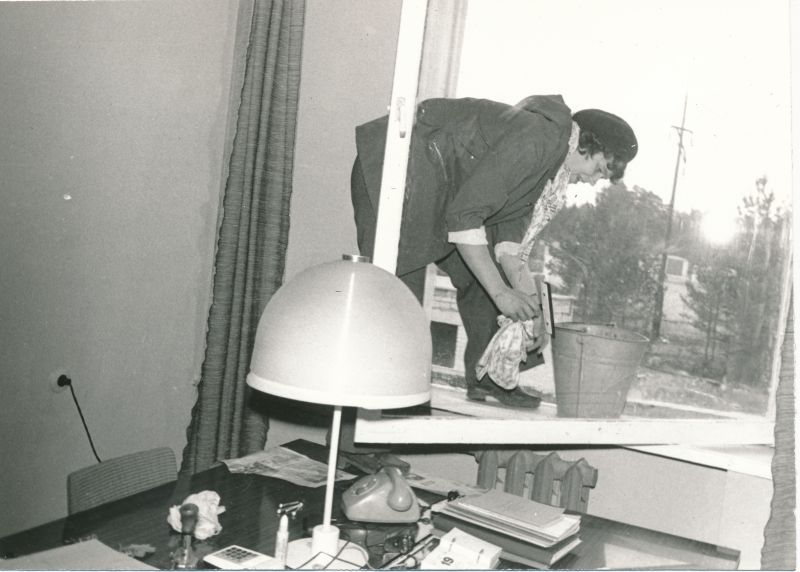 Foto. Haapsalu Sidesõlme kommunistlik laupäevak. Foto V. Pärtel, 1980