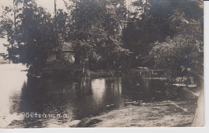 Põltsamaa jõgi, Saunasaar, saun, purre. 1920.-1930. aastad. Foto August Mik