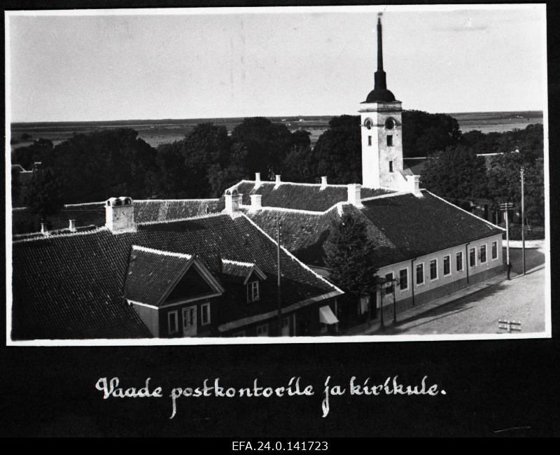 View of Kuressaare post office and church.