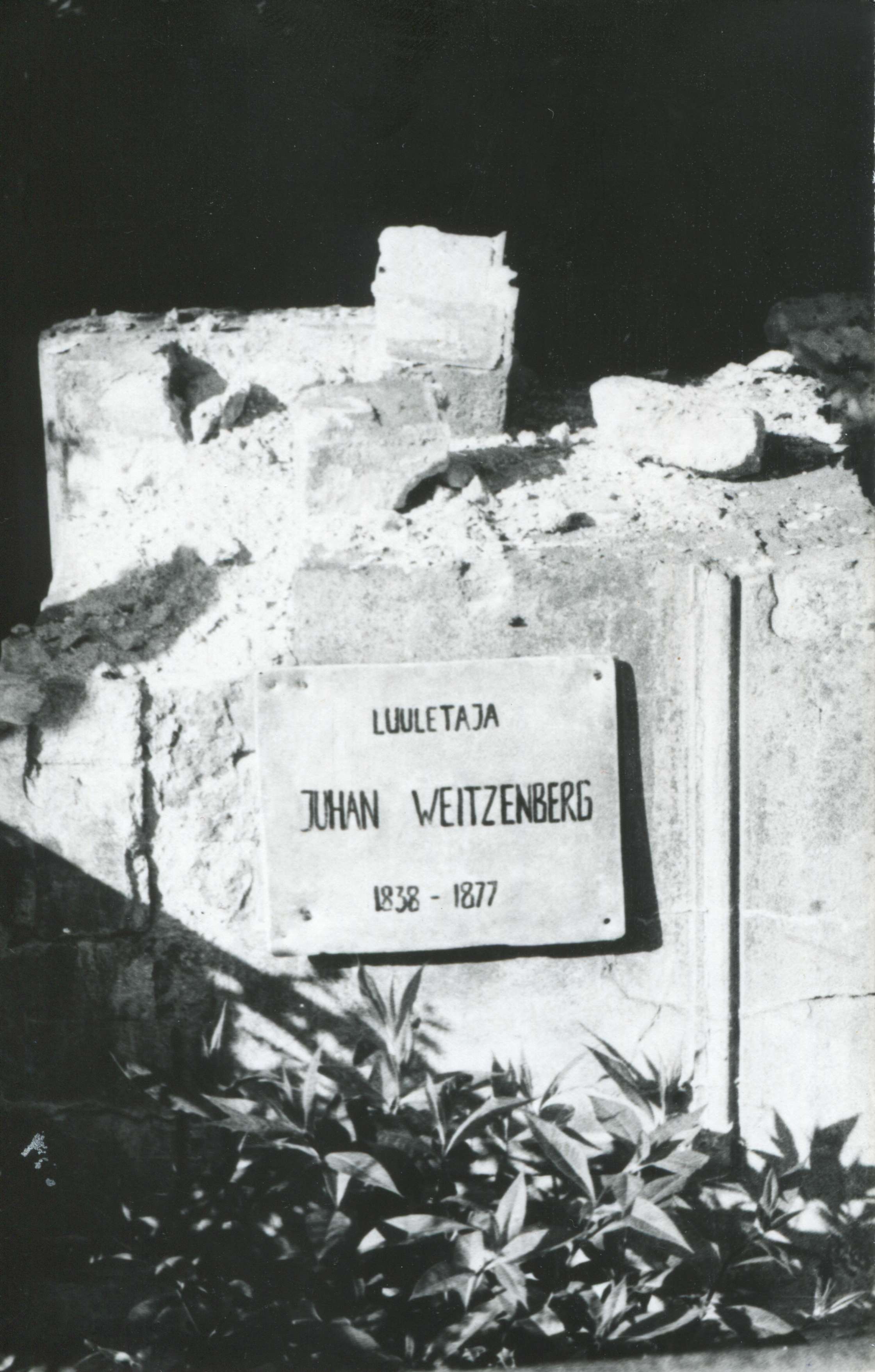 Juhan Weizenbergi samba alus peale purustamist