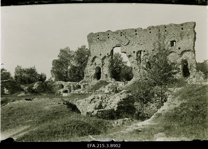 View of the ruins of Viljandi Castle.