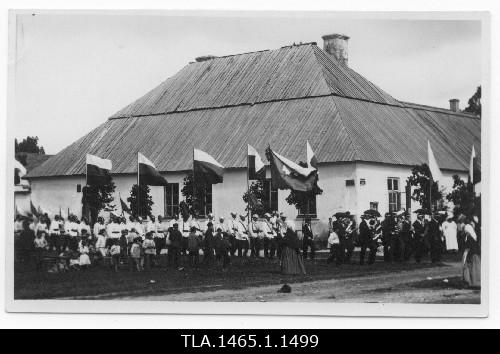 Festivals of the firemen (pritsmen) in front of the city government building at the corner of Peetri Street and Nikolai Street