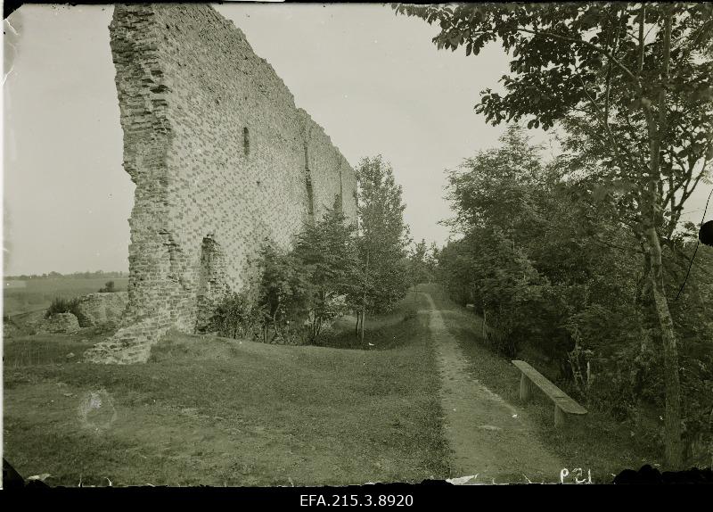 View of the ruins of Viljandi Castle.