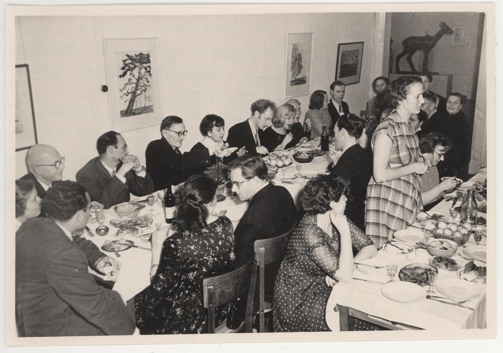 Skulptor J. Koorti 75. sünniaastapäeva tähistav koosviibimine 6. nov. 1958