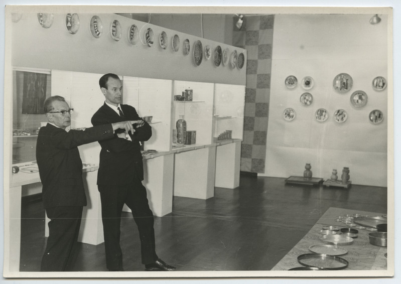 Prof. Adamson-Ericu teoste näitus 65. sünnipäeva tähistamiseks I ja II korrusel 19. nov - 17. dets. 1967.