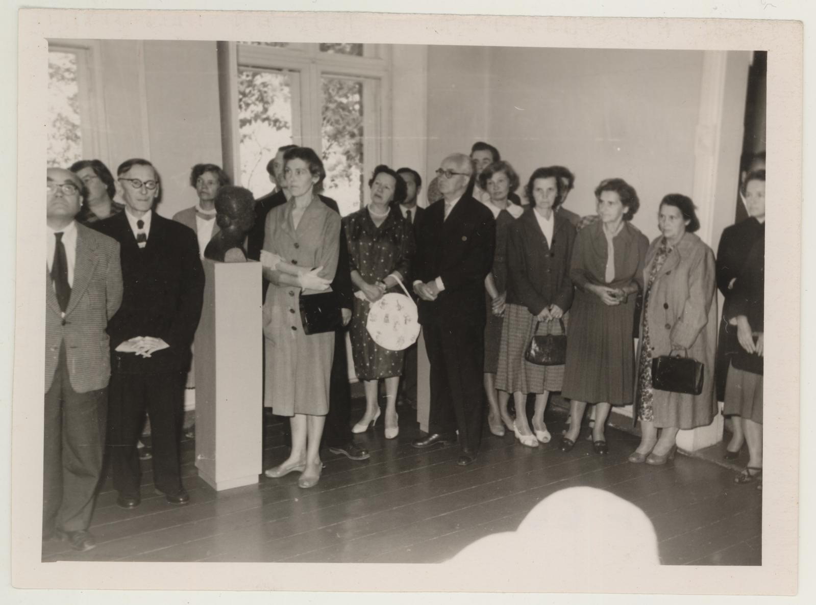 Skulptor professor Anton Starkopfi personaalnäituse avamine 28. aug. 1960