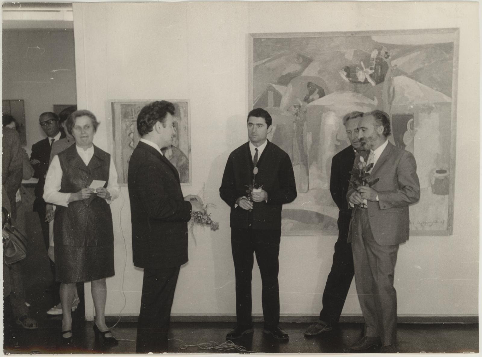 Armeenia kunstnike grupinäituse avamine 28.08.1970. II korrusel.