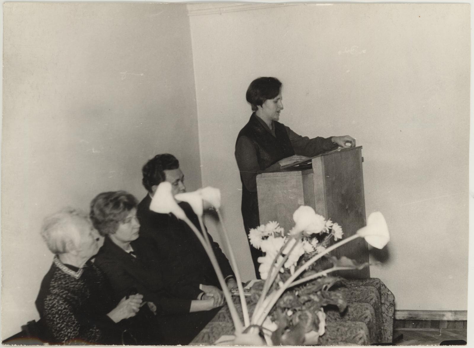 Muuseumi 30-nda aastapäeva pidulik aktus 17.11.1970 lektooriumis.