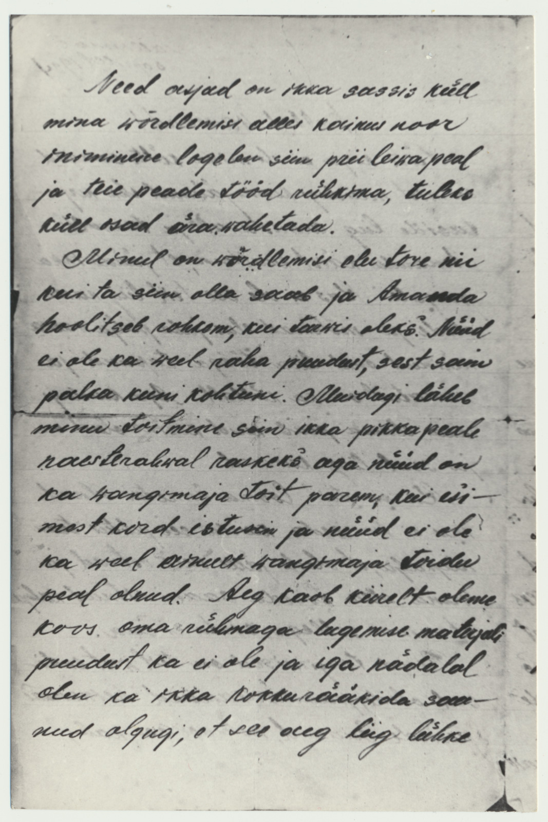 fotokoopia, J. Tombi kiri vanematele Tallinna vanglast, 1924