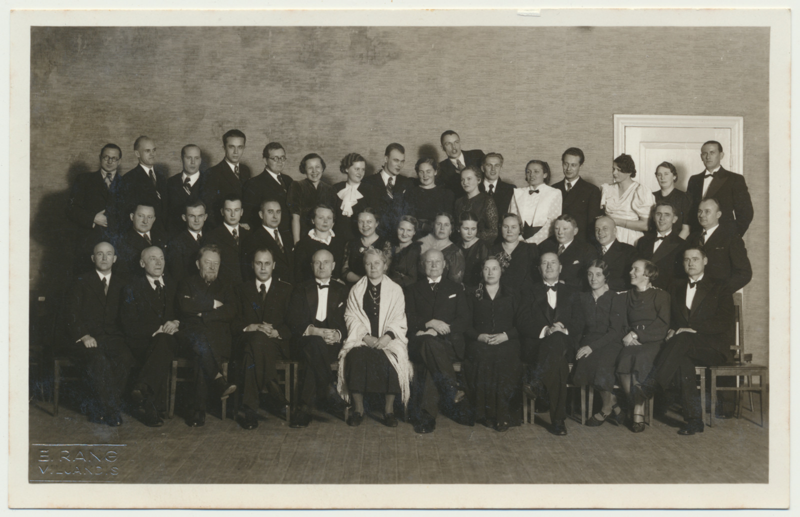 foto, EÜS Viljandi vilistlaskogu ball, grupp, 1939, foto E. Rang