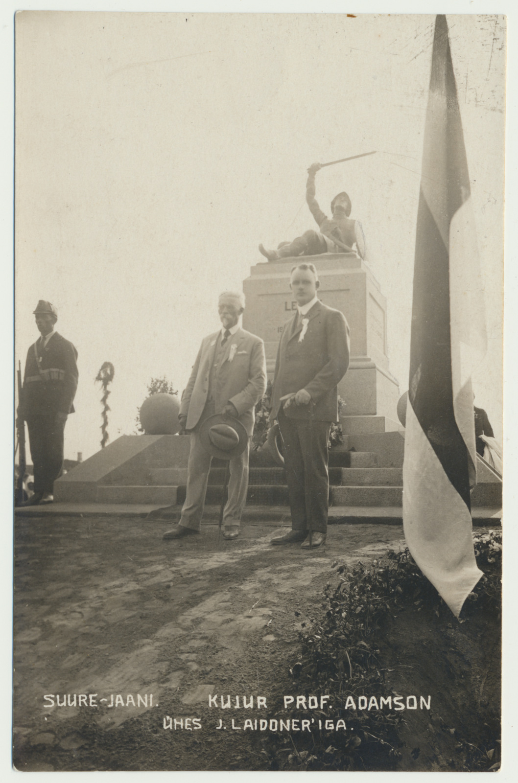 foto, Vabadussõjas langenute mälestussammas Lembitu, Suure-Jaani, avamine, sh J.Laidoner, 1926, foto A. Järvekülg