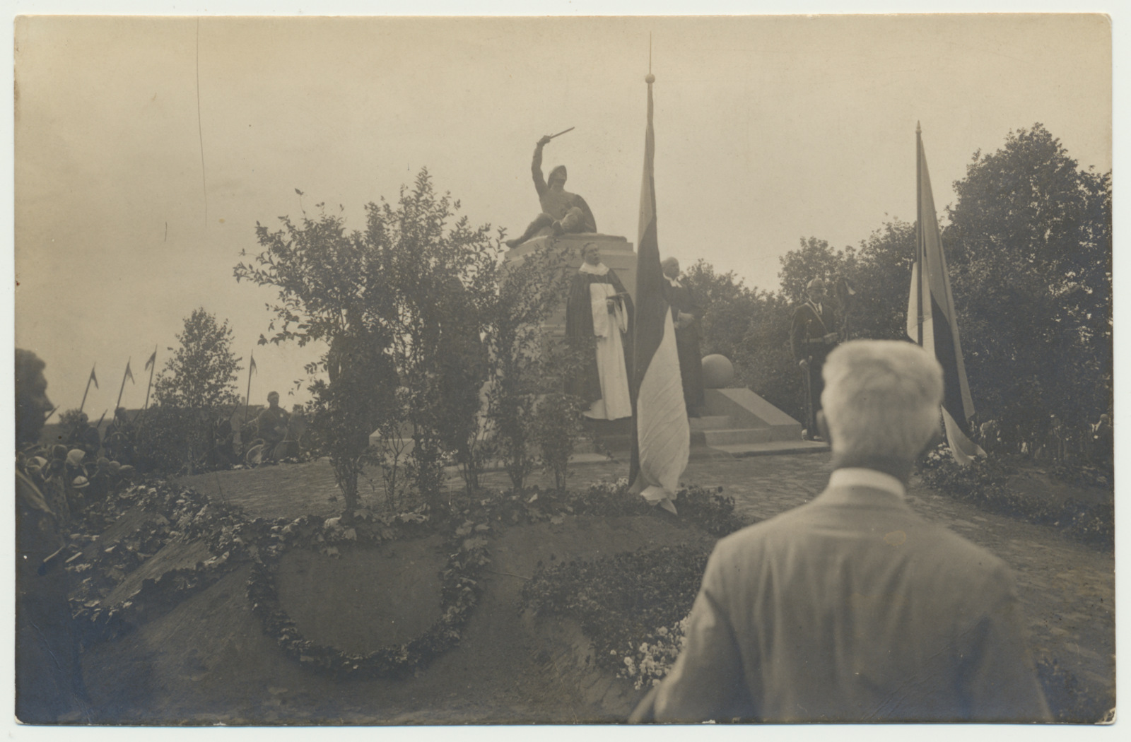 foto, Vabadussõjas langenute mälestussammas Lembitu, Suure-Jaani, avamine, 23.06.1926, foto A. Järvekülg